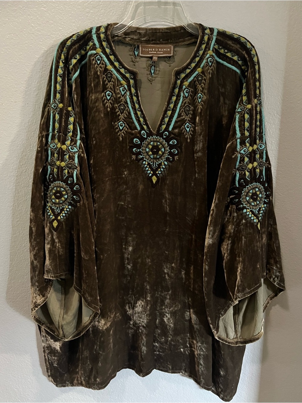 Double D Ranch Embroidered Velvet Top